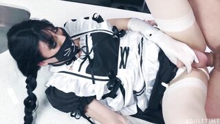 Femboy Maid Cleans Cum Off Massive Shaft