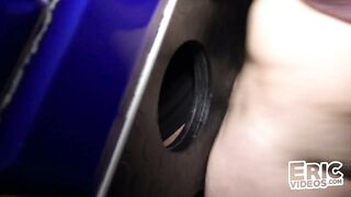 Cock waiting at a glory hole